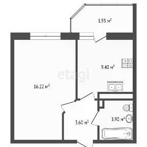 Продается 1-комн. квартира, 34 м²