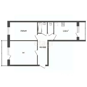 Продается 2-комн. квартира, 64,7 м²