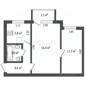 Продается 2-комн. квартира, 41 м²
