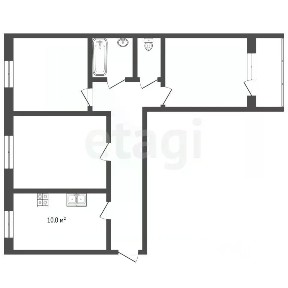 Продается 3-комн. квартира, 63 м²