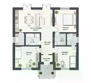 Продается 1-этажный дом, 112 м²