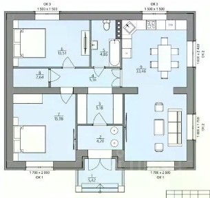 Продается 1-этажный дом, 91,2 м²