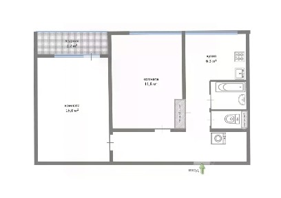 Сдается 2-комн. квартира, 45,2 м²