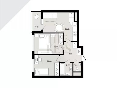 Сдается 2-комн. квартира, 54,04 м²