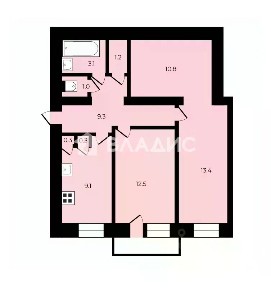 Продается 3-комн. квартира, 61 м²