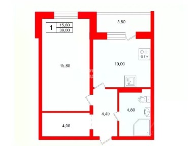 Продается 1-комн. квартира, 39 м²