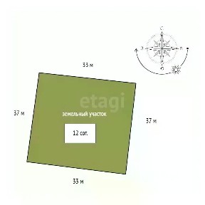 Продается участок, 12,72 сот.