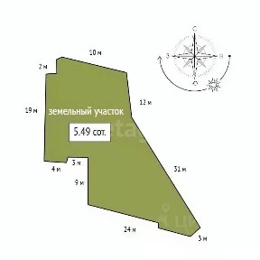 Продается участок, 5,49 сот.