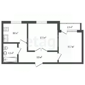 Продается 2-комн. квартира, 54 м²