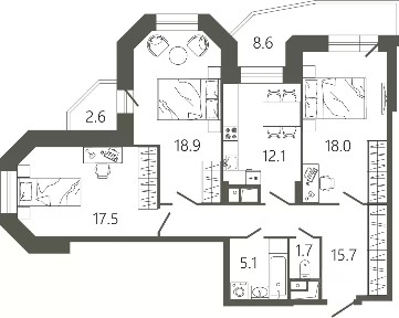 Продается 3-комн. квартира, 92,9 м²
