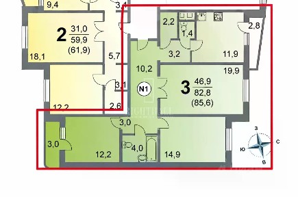 Продается 3-комн. квартира, 82,5 м²