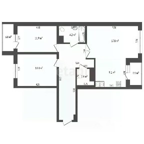 Продается 3-комн. квартира, 76,4 м²