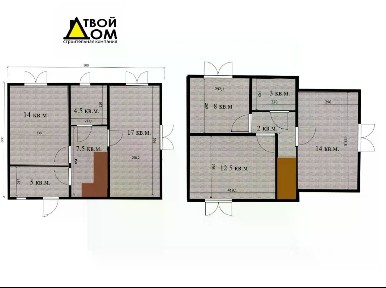 Продается 2-этажный дом, 90 м²