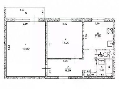 Продается 2-комн. квартира, 53,2 м²
