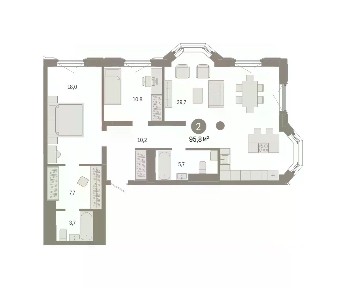 Продается 2-комн. квартира, 95,8 м²