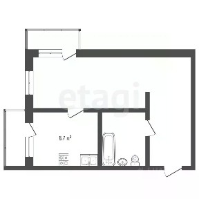 Продается 1-комн. квартира, 39 м²