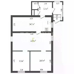 Продается 1-этажный дом, 54,7 м²
