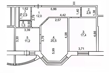 Продается 2-комн. квартира, 70 м²