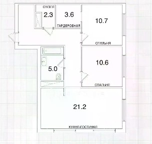 Продается 2-комн. квартира, 66 м²