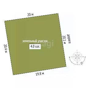 Продается участок, 4,01 сот.
