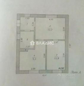 Продается 1-этажный дом, 43 м²