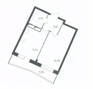 Сдается 1-комн. квартира, 34,6 м²