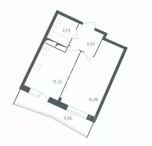 Сдается 1-комн. квартира, 34,6 м²