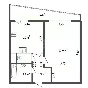 Продается 1-комн. квартира, 35,4 м²
