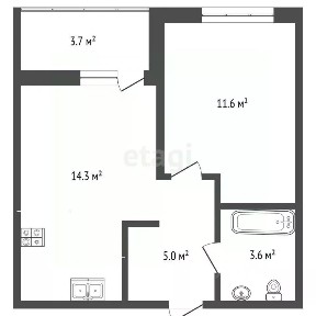 Продается 1-комн. квартира, 34,9 м²