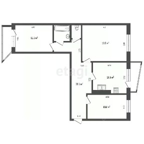 Продается 3-комн. квартира, 72,5 м²