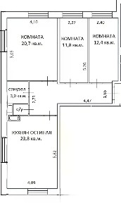 Продается 3-комн. квартира, 86,4 м²