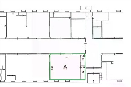 Сдается торговая площадь, 66 м²