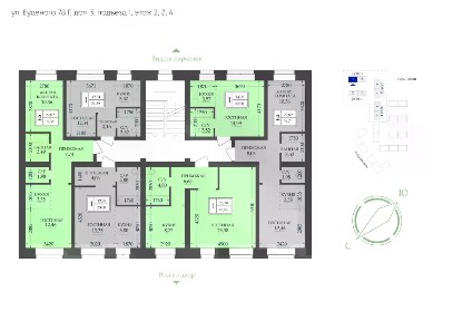 Продается 1-комн. квартира, 45,55 м²
