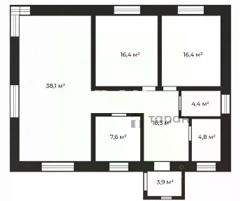 Продается 1-этажный дом, 110 м²