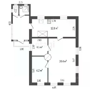 Продается 1-этажный дом, 43,9 м²