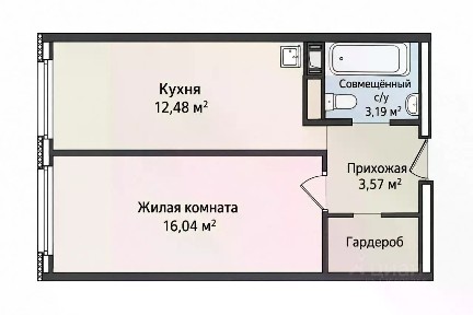 Продается 1-комн. квартира, 37,7 м²