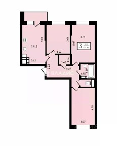 Продается 3-комн. квартира, 71,2 м²