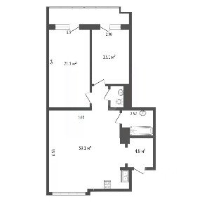 Продается 2-комн. квартира, 87,2 м²