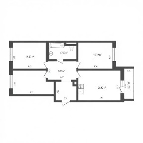 Продается 3-комн. квартира, 89 м²