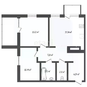 Продается 2-комн. квартира, 64,9 м²