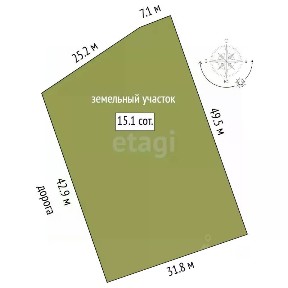 Продается участок, 15 сот.