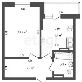 Продается 1-комн. квартира, 34 м²
