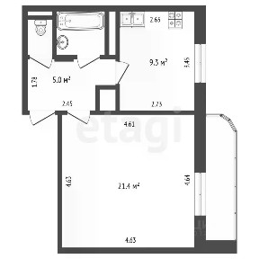 Продается 1-комн. квартира, 40,1 м²