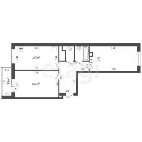 Продается 2-комн. квартира, 63,3 м²