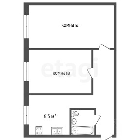 Продается 2-комн. квартира, 43,4 м²