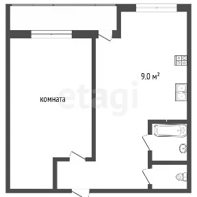 Продается 1-комн. квартира, 42,9 м²
