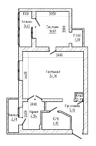 Продается 2-комн. квартира, 53 м²