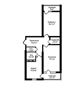 Продается 2-комн. квартира, 62,9 м²