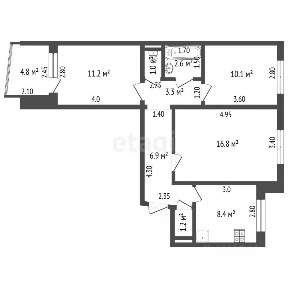 Продается 3-комн. квартира, 61,5 м²