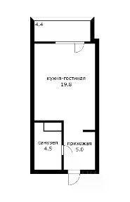 Продается студия, 31 м²